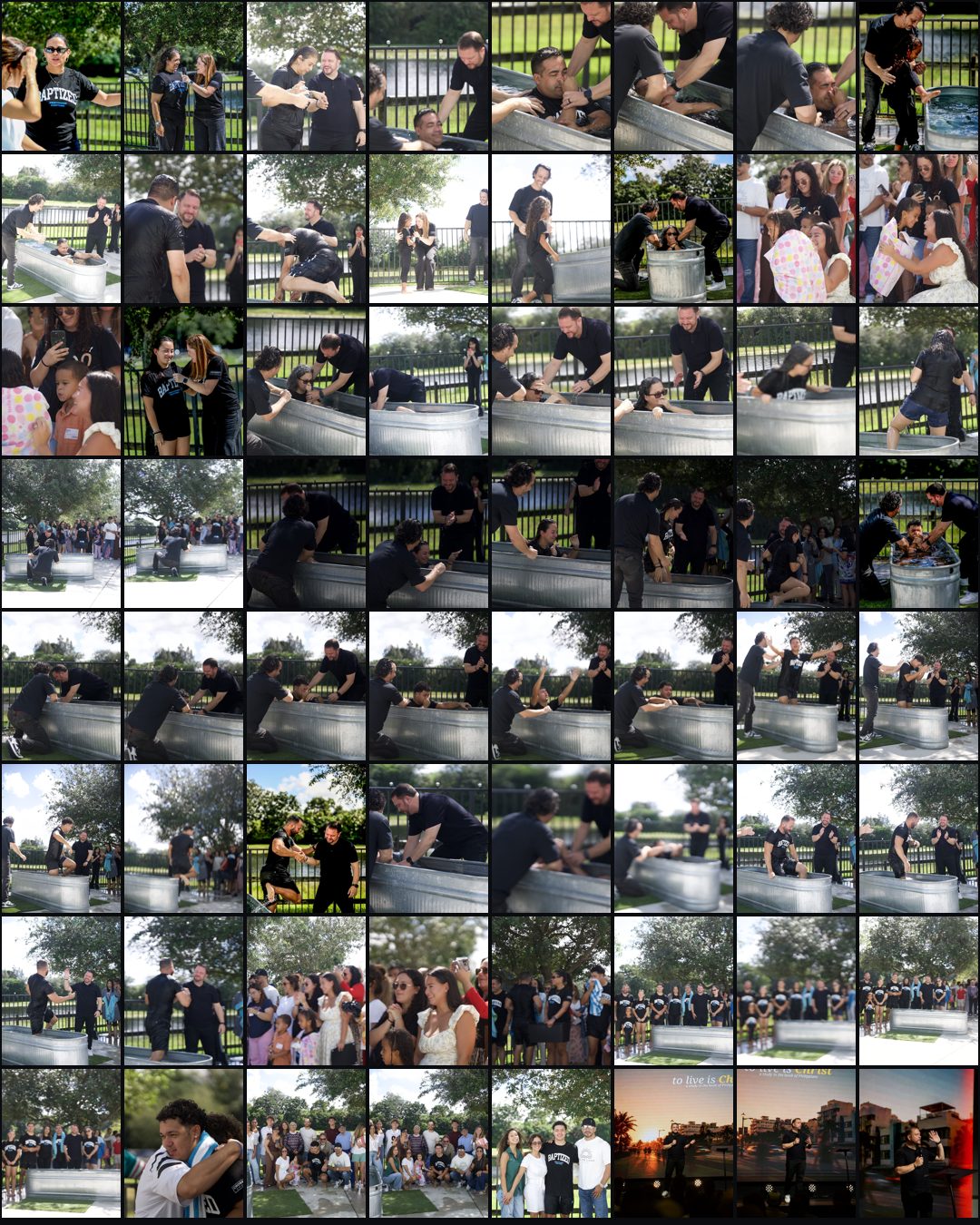A grid of photos from the Sunday